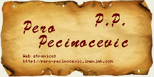 Pero Pečinoćević vizit kartica